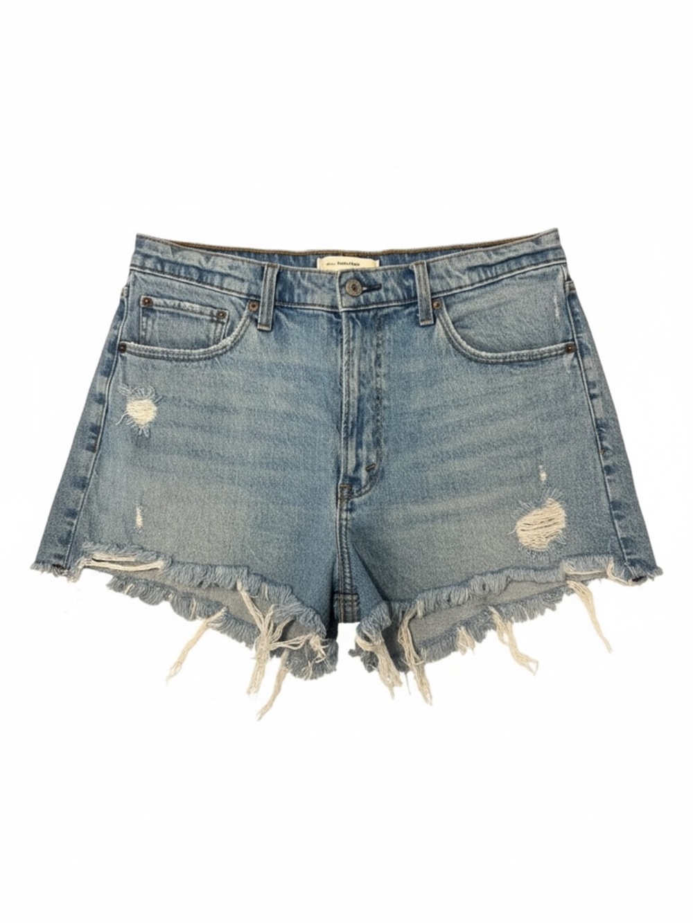 Abercrombie & Fitch Light Blue Distressed Denim Cutoff Shorts